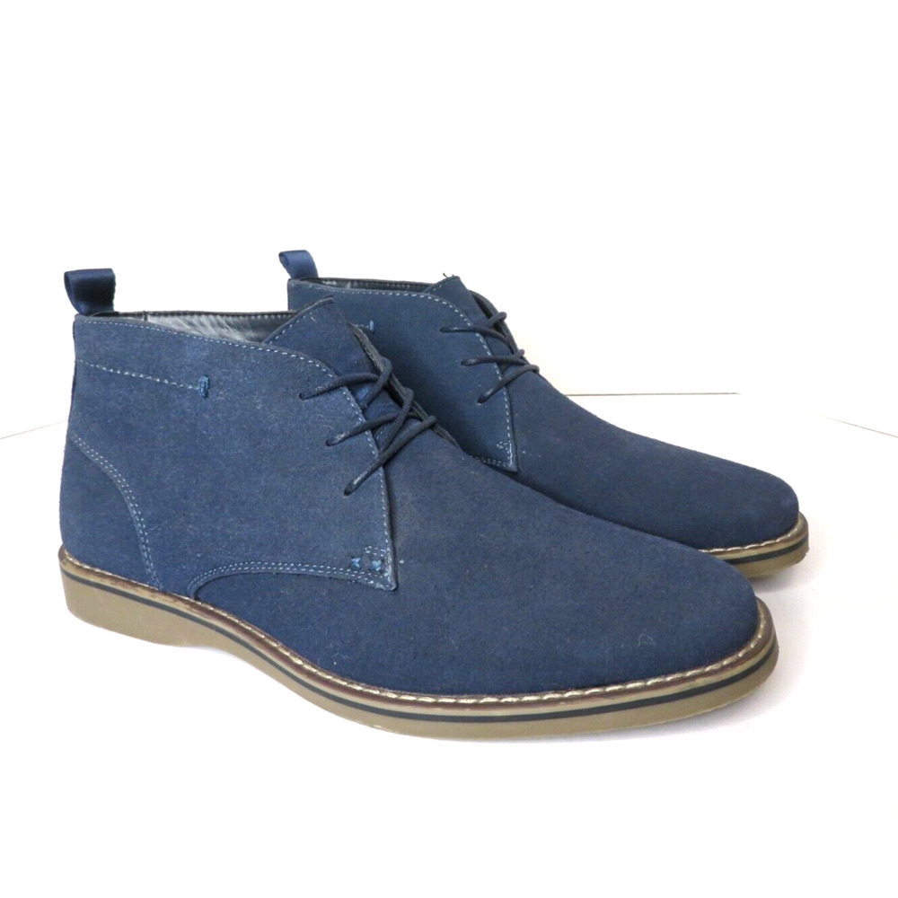 Steve Madden Hotshot Men's Suede Chukka Ankle Boots Blue M-King - Size 9.5